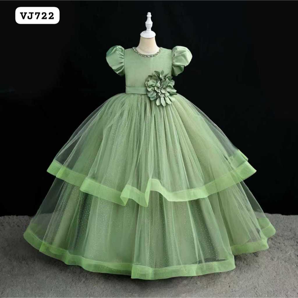 WENZZ-Gaun natal anak dress natal anak baju natal anak gaun kembang anak dress kembang anak baju kem