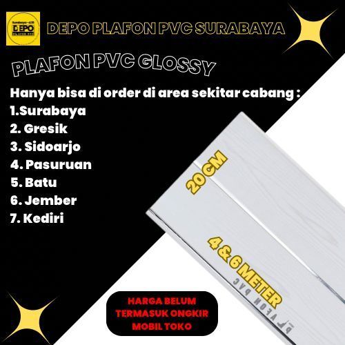 DEPO PLAFON - PLAFON PVC MOTIF GLOSSY PEMBELIAN PANJANG 6 METER WAJIB DI POTONG AWET BERKUALITAS PLA