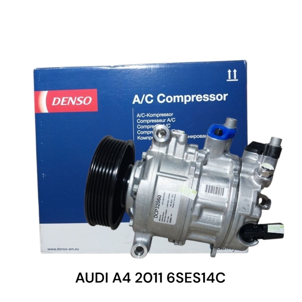 KOMPRESOR COMPRESOR COMPRESSOR AC MOBIL AUDI A4 2011 6SES14 ASLI DENSO ORIGINAL