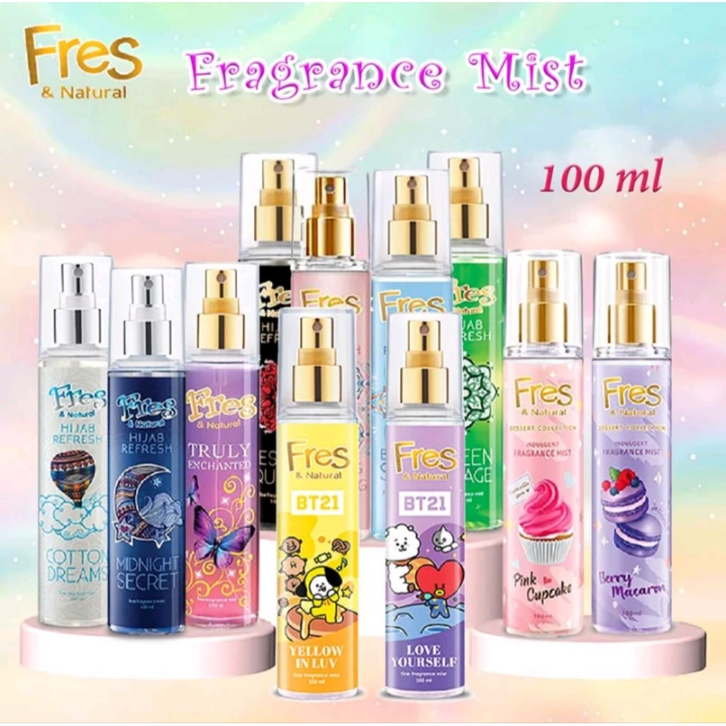 Fresh & Natural Spray Cologne Botol Series 100ml | Fresh & Natural BT21 | Spray Cologne | Body Mist 