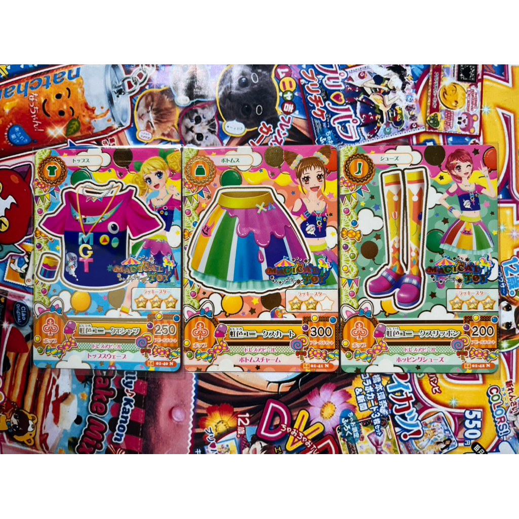 Kartu Aikatsu Official Normal Brand Card Set Rainbow Colored Unique Coord Magical Toy Original Japan