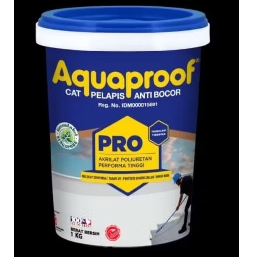 Aquaproof PRO Cat Tembok Pelapis Anti Bocor Warna ABU 1 kg Tahan Air