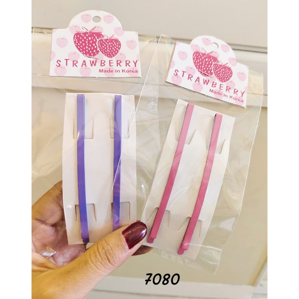 ( Harga untuk 2 pcs ) Kep Lidi Tebal besar 6.5 cm /Jepitan Rambut polos salon sanggul jepit hitam & 