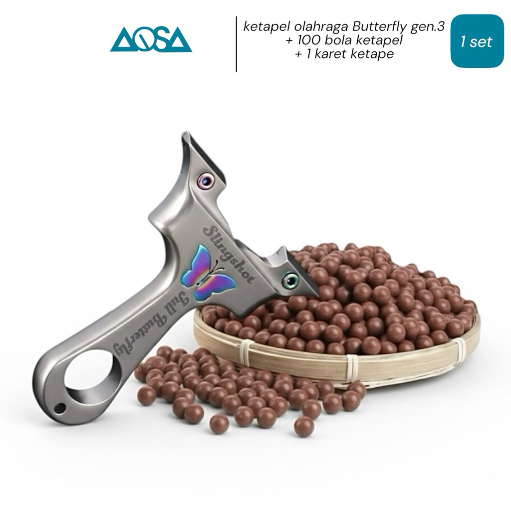 gen 3 - slingshot full butterfly Vietnam style ketapel kupu kupu / ketapel premium