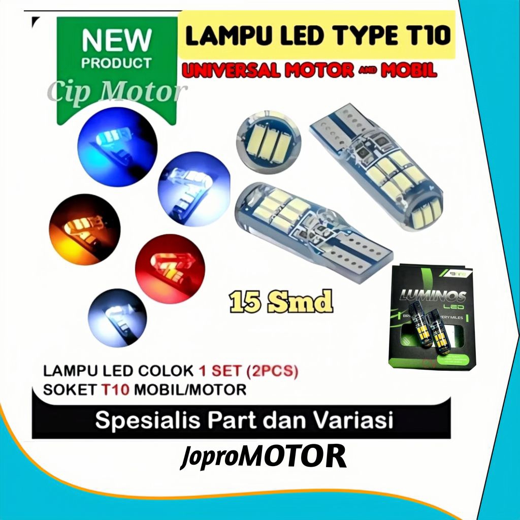 Lampu led motor lampu led senja T10 nine 3014 lampu led LUMINOS no flash