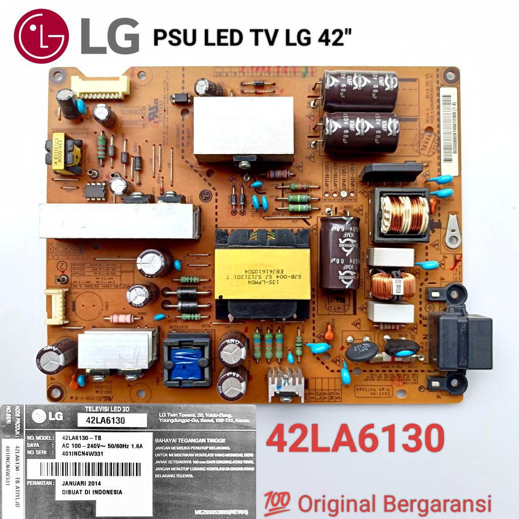PSU / Power Supply TV LG 42LA6130 42" Part TV Mesin LED 42 inch LA6130 Original Bergaransi