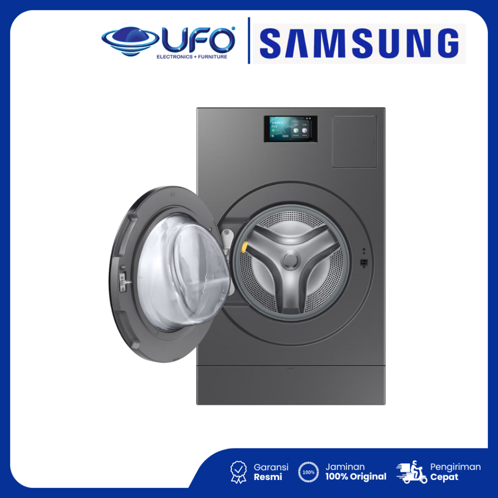 Samsung Mesin Cuci dan Pengering WD25DB8995BZSE Bespoke AI Laundry Combo Heatpump Drying 25kg + 15kg