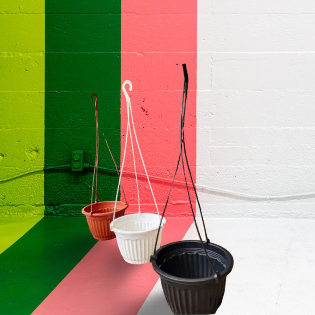 Pot gantung putih, pot pumba 20 putih, pot gantung 1 set gantungan