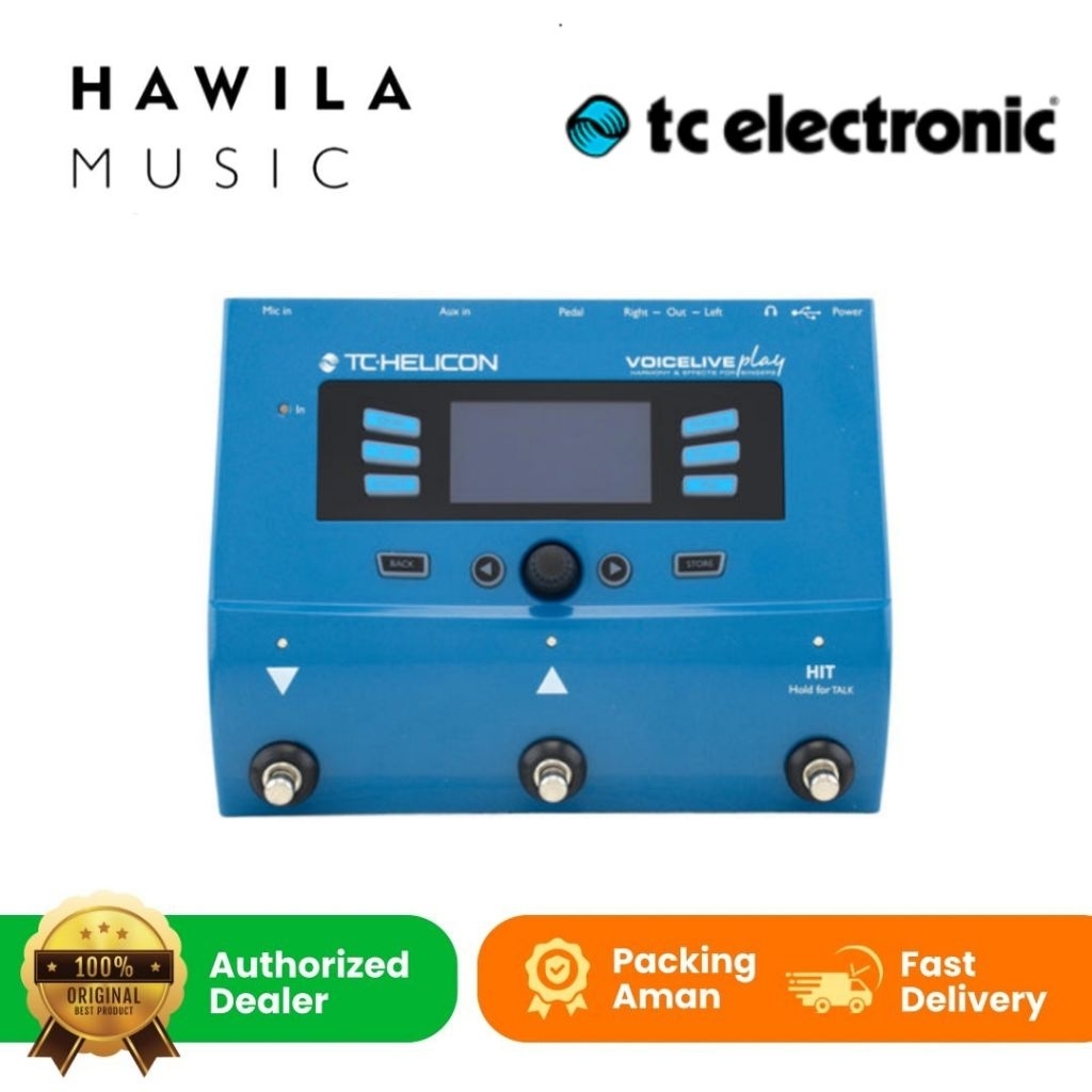 Efek Vocal TC Helicon VoiceLive Play 3 Button Vocal Effect Stombox