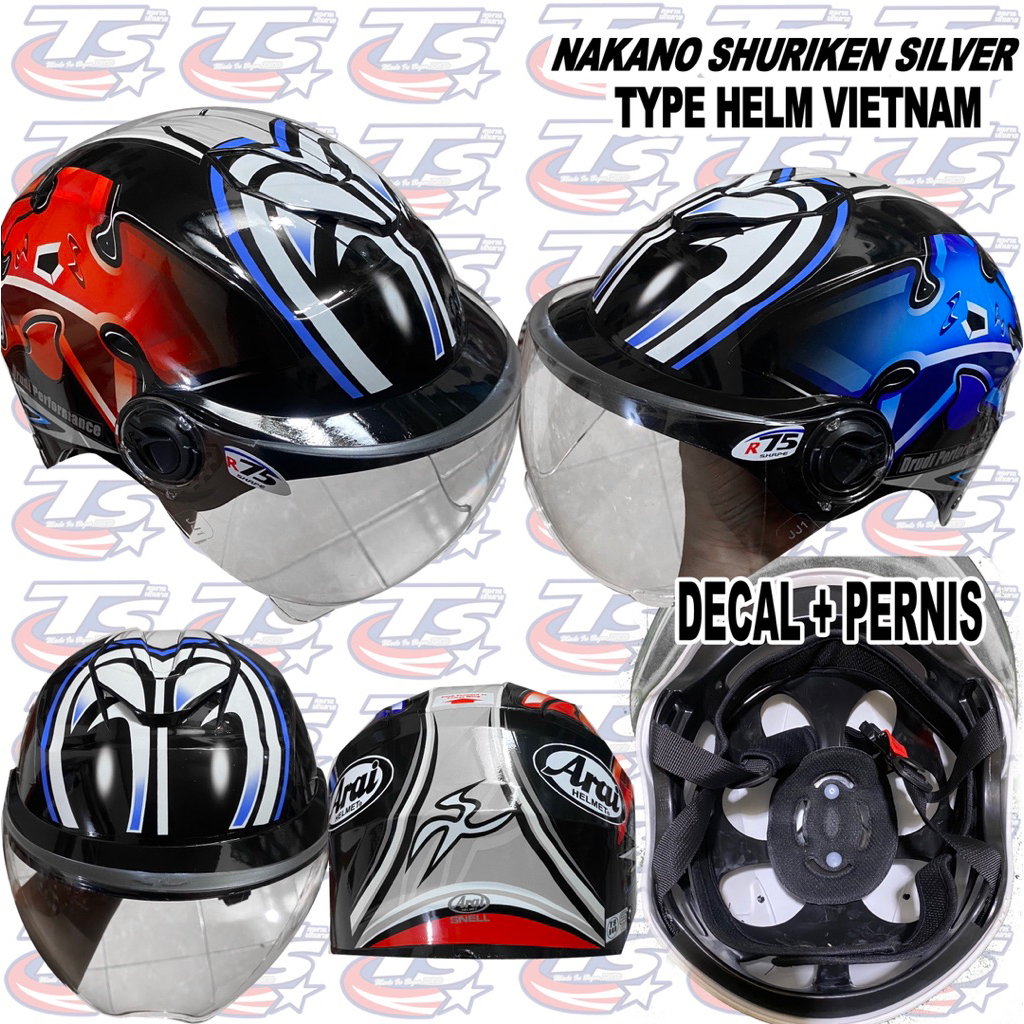helm motif arai helm motif copy arai nakano silver