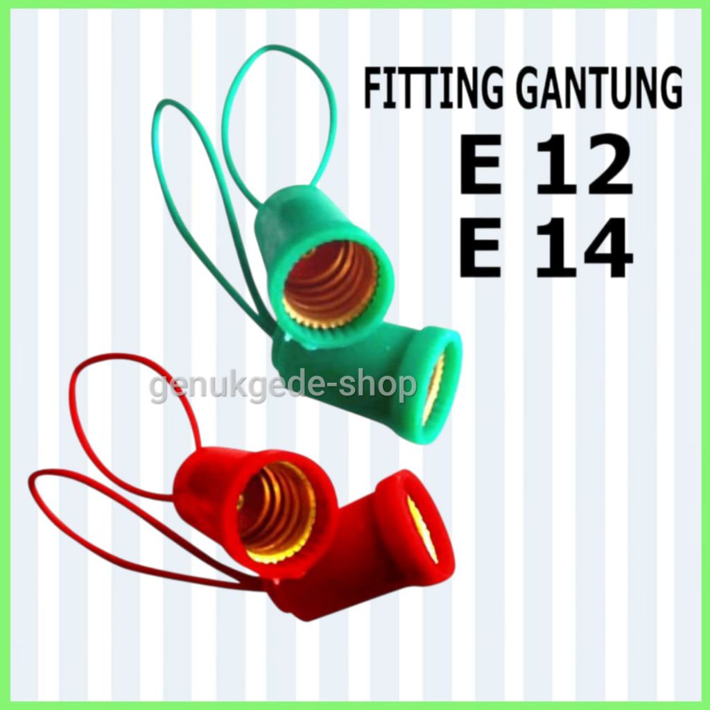Fitting Gantung Bohlam Cabe E12/E14, Fitting Gantung Lampu Hias E12