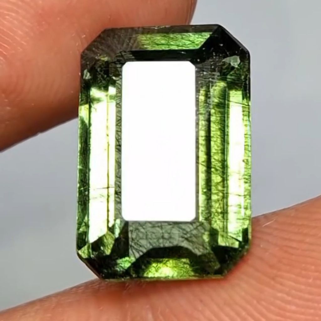 Natural Rutilated Peridot 7.80ct NTD Burma Myanmar Full of Luster