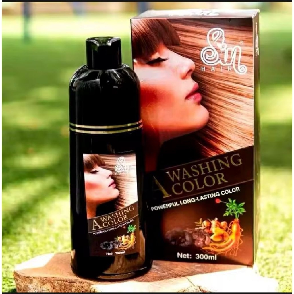 Sin Hair Shampoo Pewarna Rambut Ber'uban (Wrn Brown) 300 ml