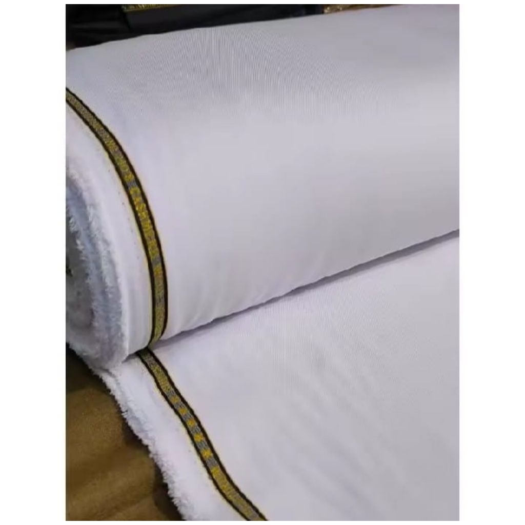 Kain semi wol warna putih,kain meteran untuk bahan celana,jas,rok dll,pria dan wanjta
