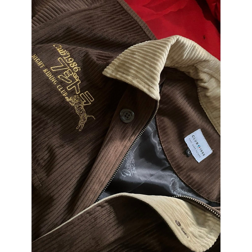 CLUB of 1986 Fujitora Corduroy Oversize Vintage Riding Jacket, size L