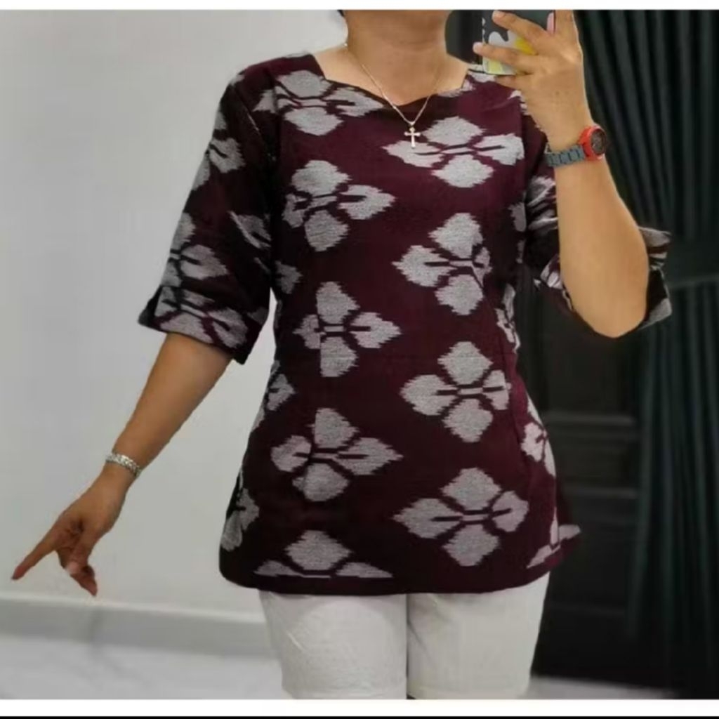 Blus Tenun Atasan Tenun Motif NTT