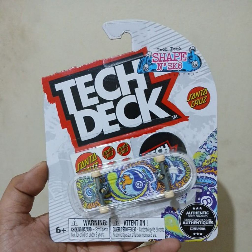 Tech Deck Shape And Sk8 Santa Cruz Fingerboard