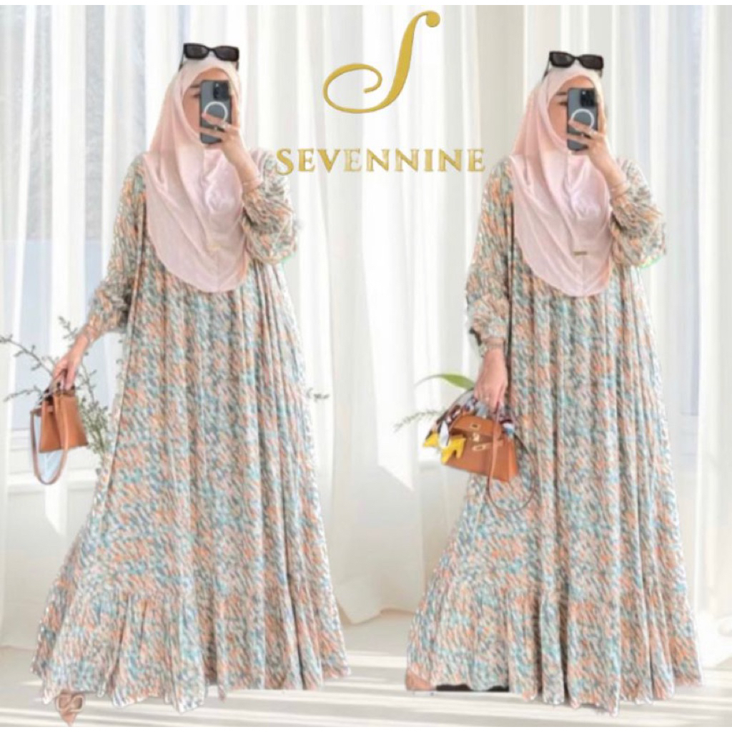 Gamis Rayon Set Hijab Bergo Dress Muslimah Wanita Jumbo Premium Rayon Diamond