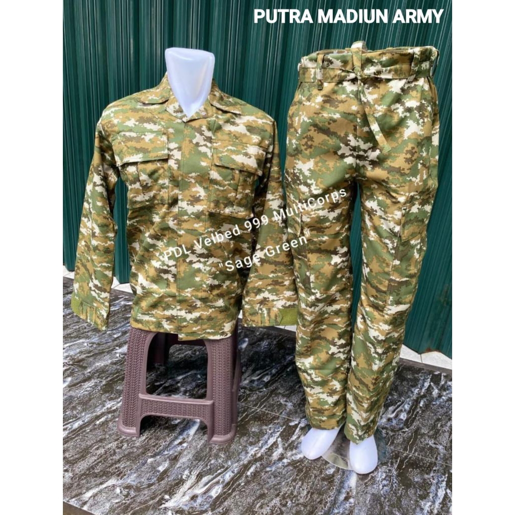 BAJU PDL TERBARU SAGE GREEN BAHAN VELBET / PDL VELBET 999 MULTICORPS SAGE GREEN