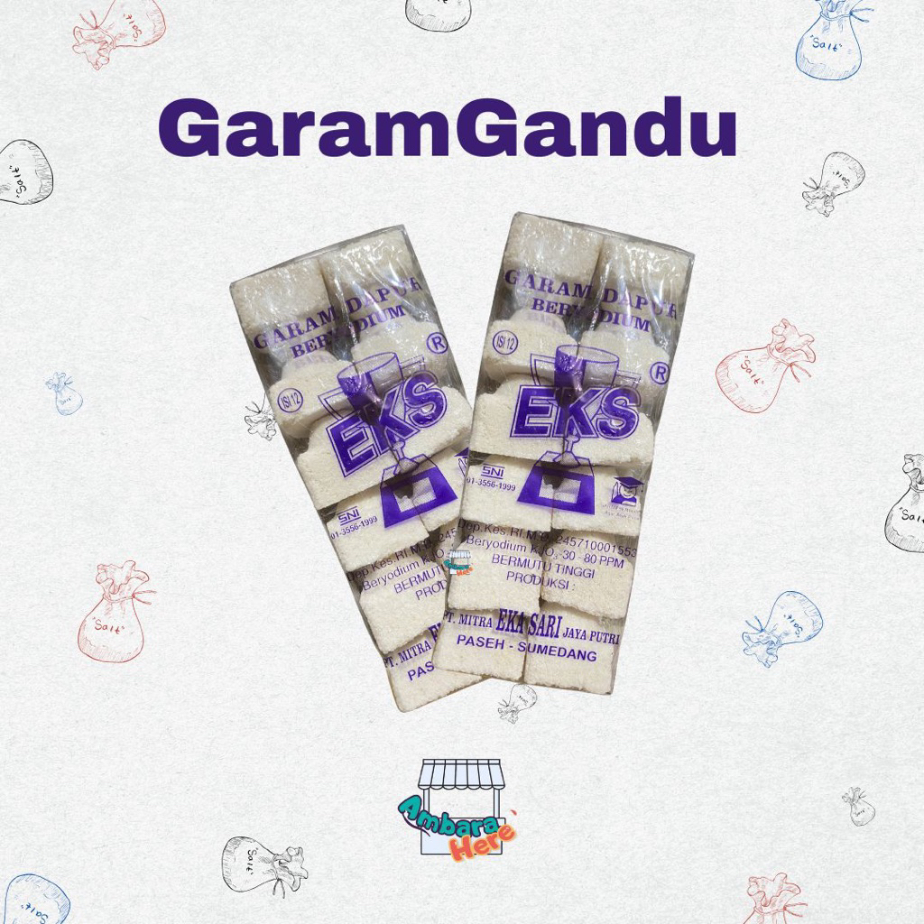 GROSIR Garam Gandu | Garam Dapur Beryodium isi 12
