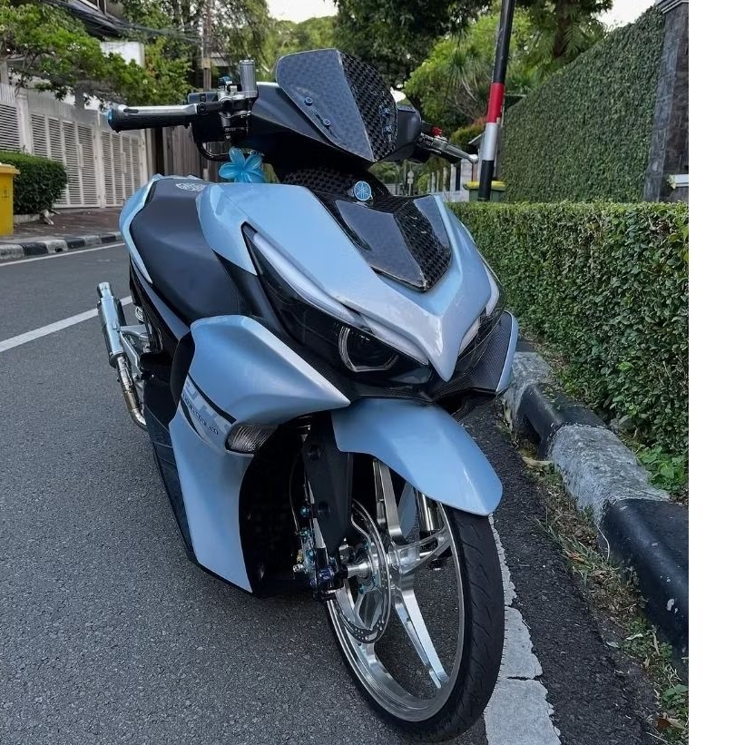 cat motor/mobil warna soft blue/biru muda jenis pu/orginal