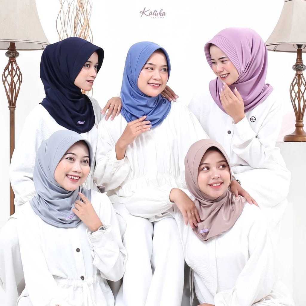 Adiba Hijab Instan Sport Pendek Bergo Hamidah Kerudung Sporty Jersey Premium - Hijab Instan Ukuran S