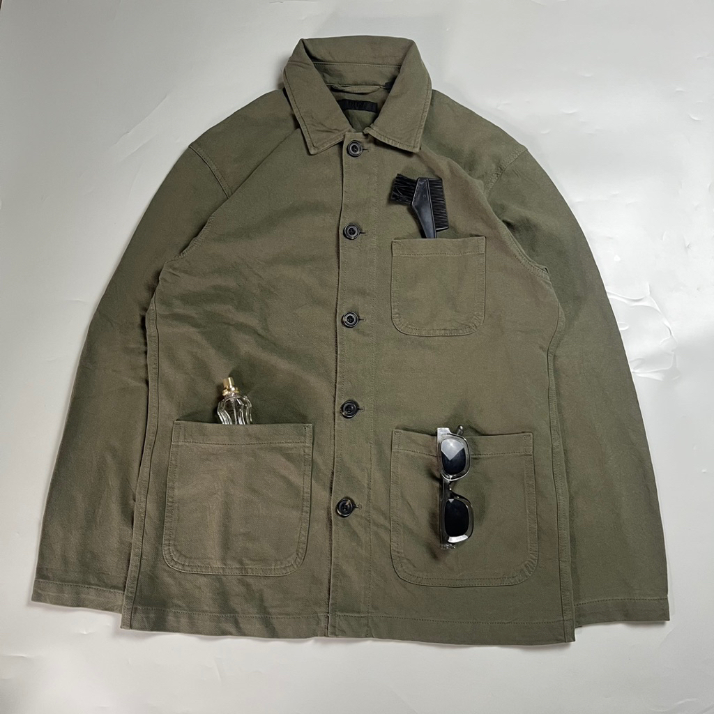 uniklo chore jacket olive green