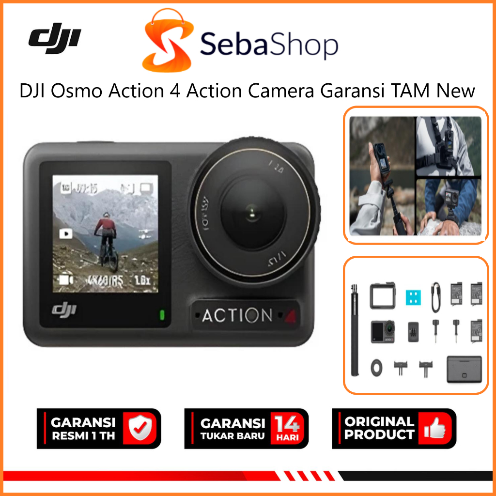 DJI Osmo Action 4 - Action Camera 1/1.3-inch Sensor New - Adventure Combo - Dji Osmo Action 4 Kamera