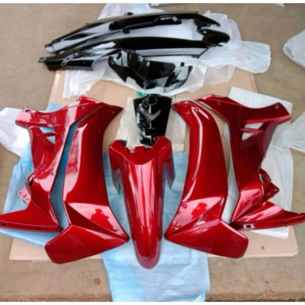 Cover body honda vega r new merah glosy ful set body halus