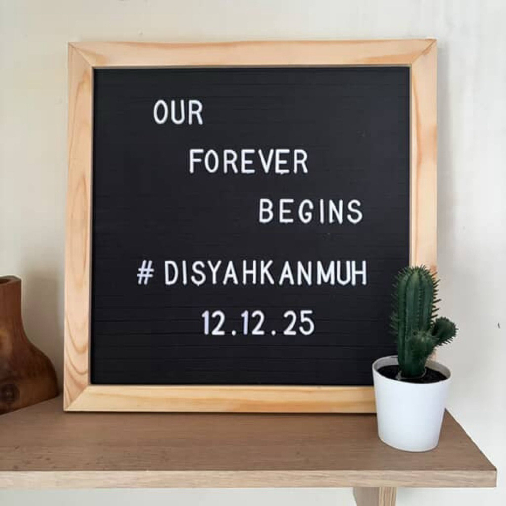 LETTER BOARD - Additional Property Wedding Papan Nama Aksesoris Fotografi Wedding Keepsake