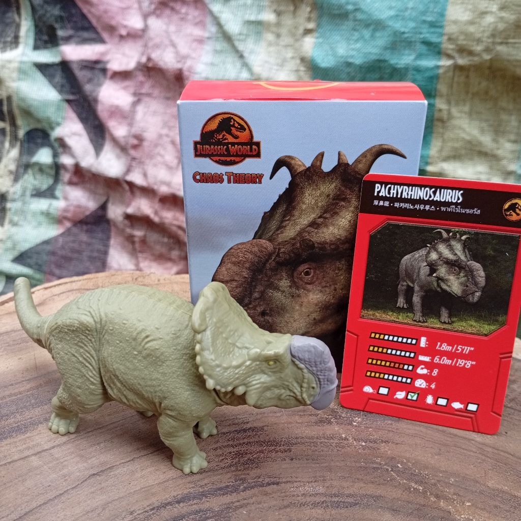 happy meal toys Jurassic world chaos theory pachyrhinosaurus