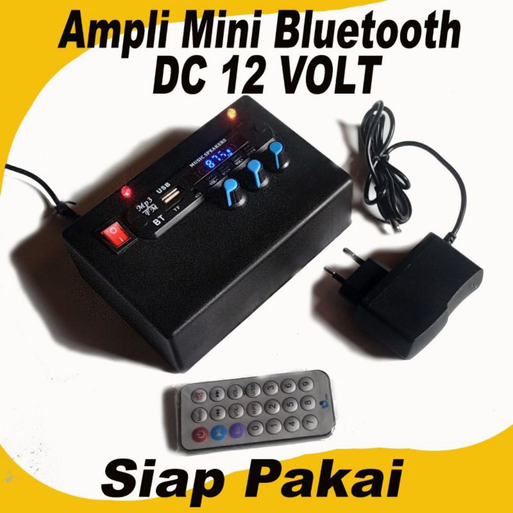 Sudah Bluetooth Ampli mini 5vol dan12 vol amplifier power mini stereo