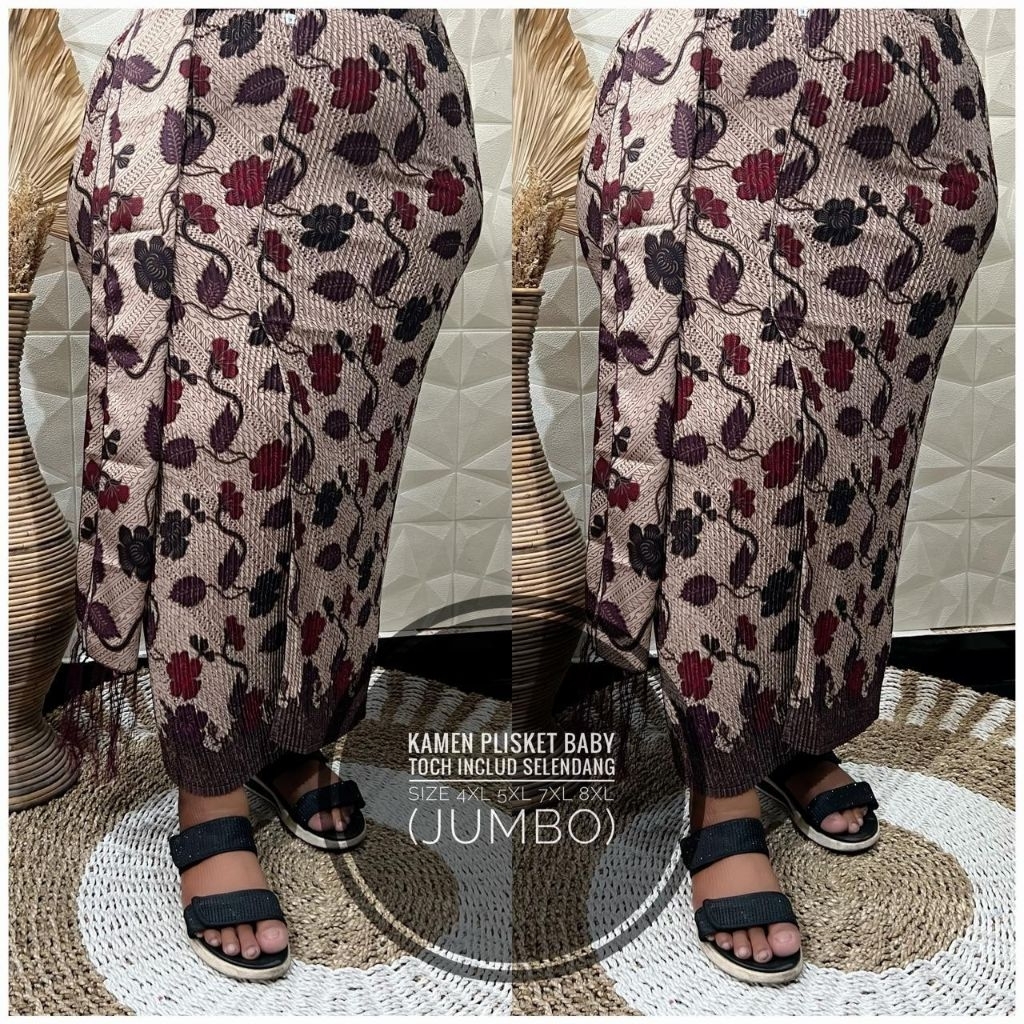 Kamen Plisket Jumbo Selendang Premium Terbaru|Kamen Plisket Set Selendang Jumbo & Standart Set Selen