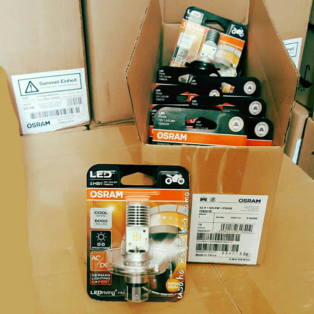 [1pcs] Lampu LED Osram HS1 7285CW 12V AC/DC Kaki 3 Warna PUTIH Lampu Depan Motor Scoopy FI Old, CBR1