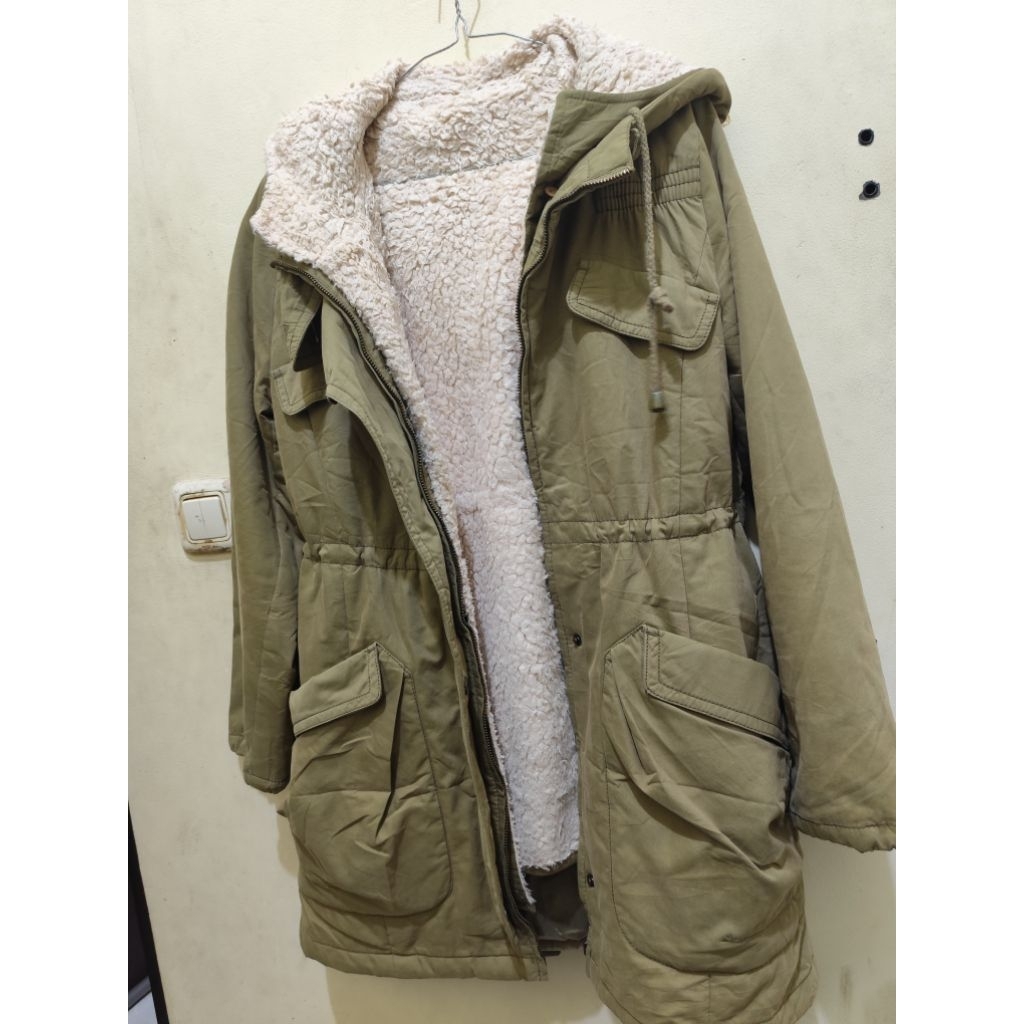 jaket parka mix inner sherpa