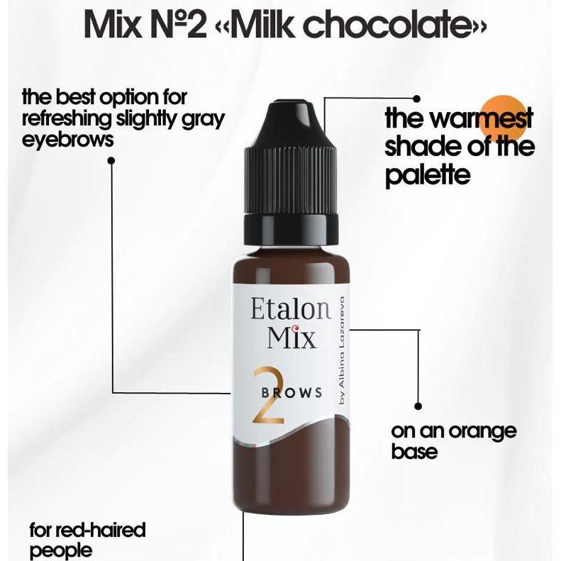 Etalon MILK CHOCOLATE Pigment/tinta etalon/Tinta sulam alis,&,eyeliner/Tinta tattoo alis,&,eyelir/Ti