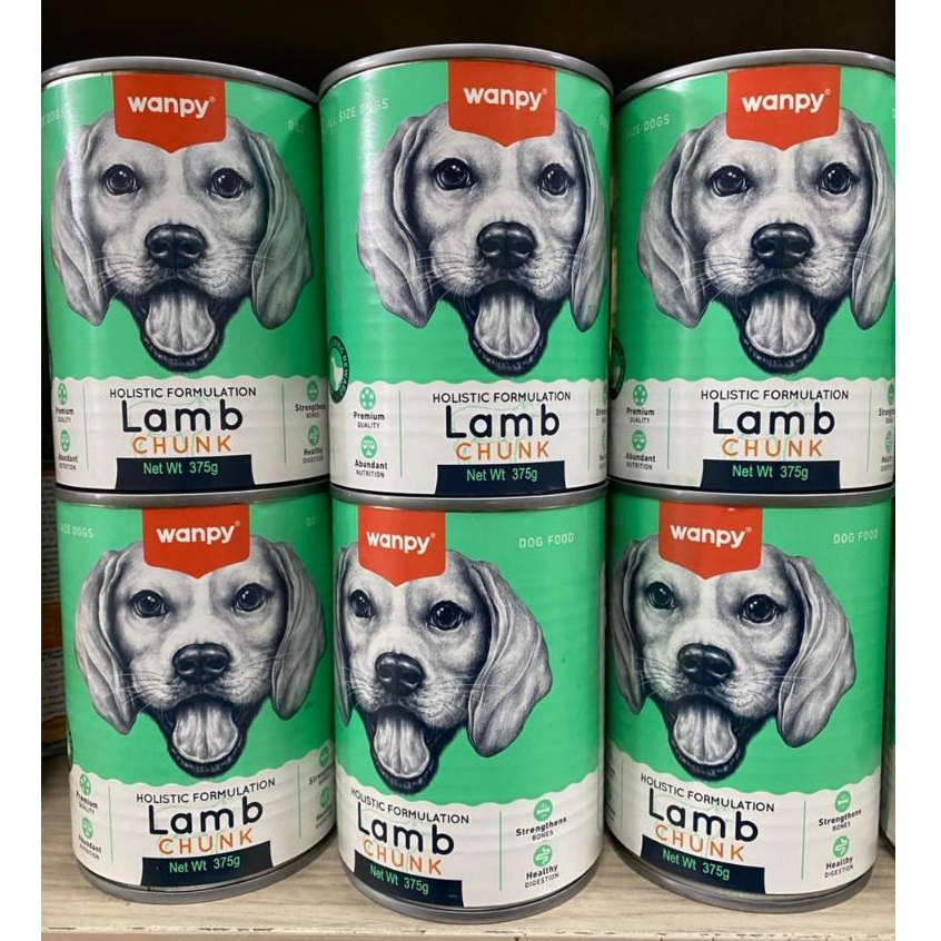 WANPY KALENG DOG LAMB CHUNK 375GR – Makanan Basah Anjing Rasa Domba