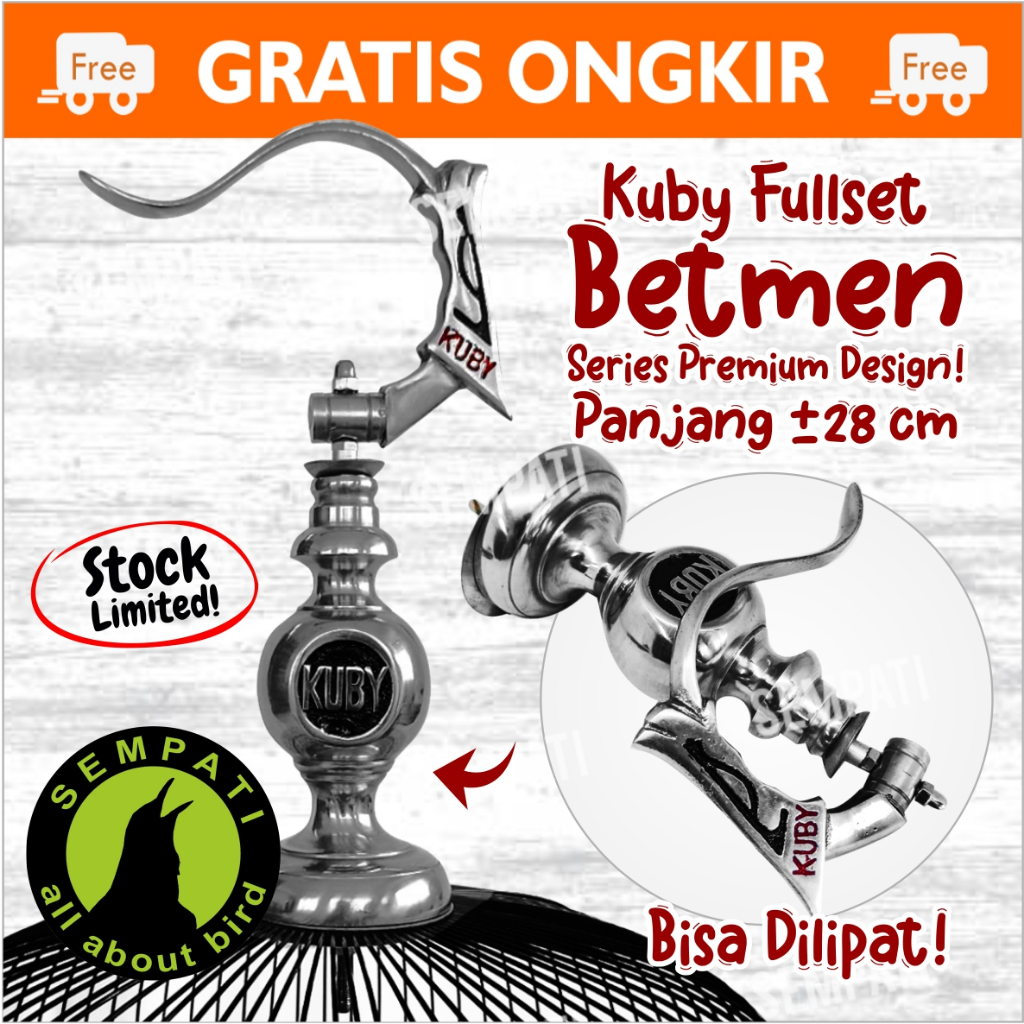 SEMPATI Gantungan Sangkar Lovebird Lipat Kuby Motif Batman Fullset Pion Gantungan Kandang Lovebird P