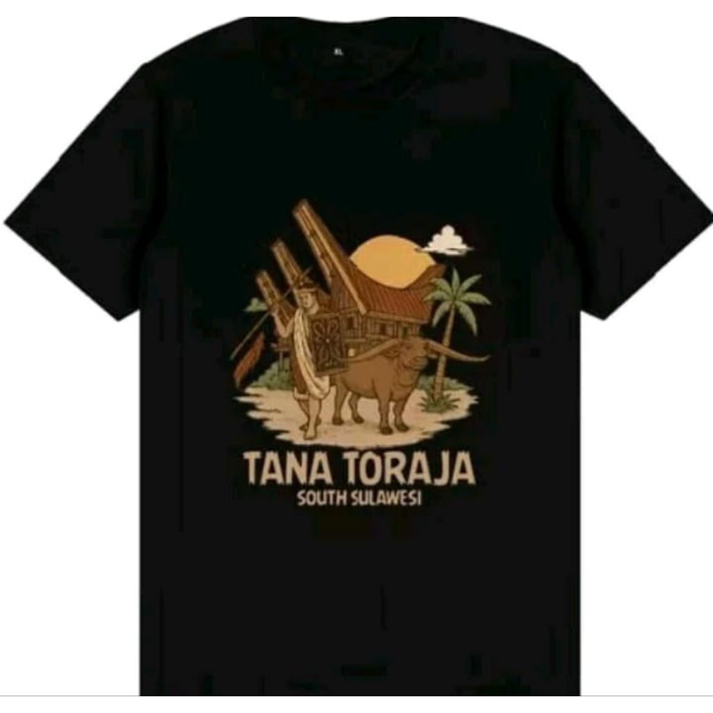 KAOS TANA TORAJA T-SHIRT DISTRO UNISEX KEREN BAHAN KATUN OBLONG