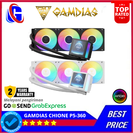 AIO GAMDIAS CHIONE P5-360 DIGITAL ARGB | 360mm Liquid Cooler for Intel / AMD