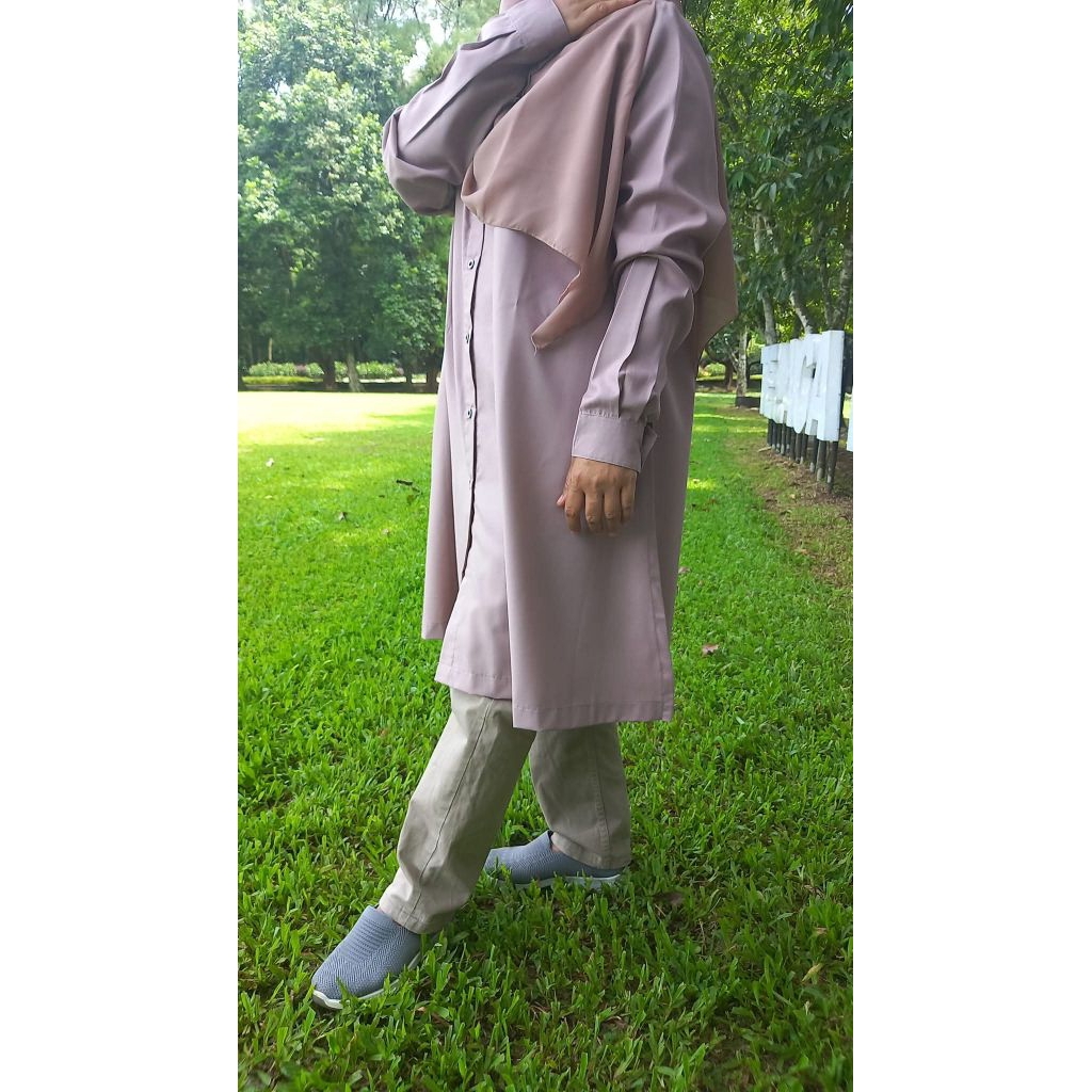 TUNIK KEKINIAN FULL KANCING BAHAN TOYOBO FODU PREMIUM