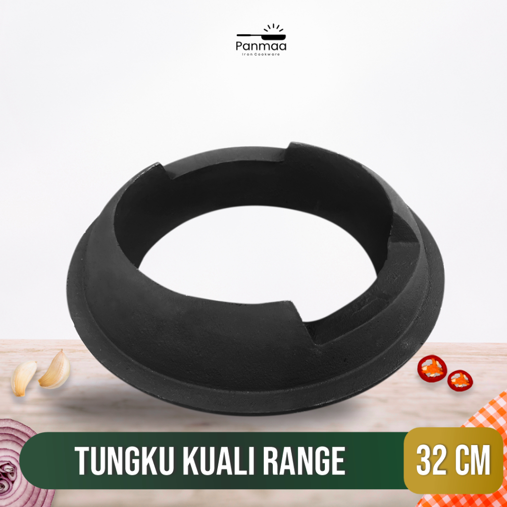 Tungku kompor gas kwali range 32 cm besi cor / kuali range MBG besi cor / cast iron
