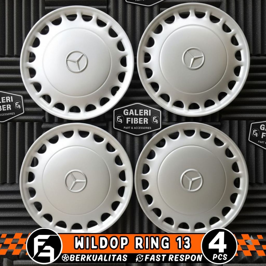 dop velg mobil wildop wheeldop  ring 13 model twincam x mercy r13 silver satu set