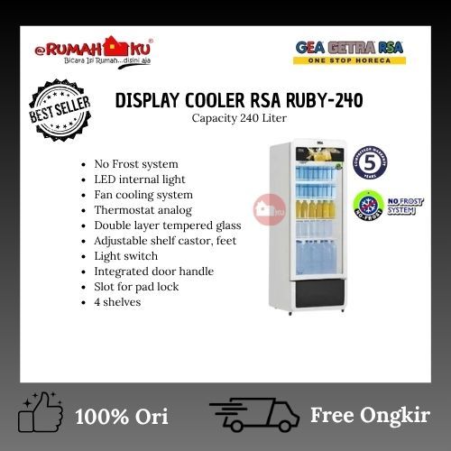 RSA SHOWCASE RUBY-240 NO FROST/SHOWCASE 240 LITER NO FROST/RSA SHOWCASE RUBY