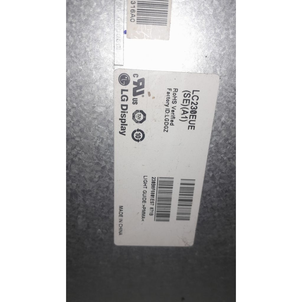 Panel/layar tv led Toshiba 23PB201