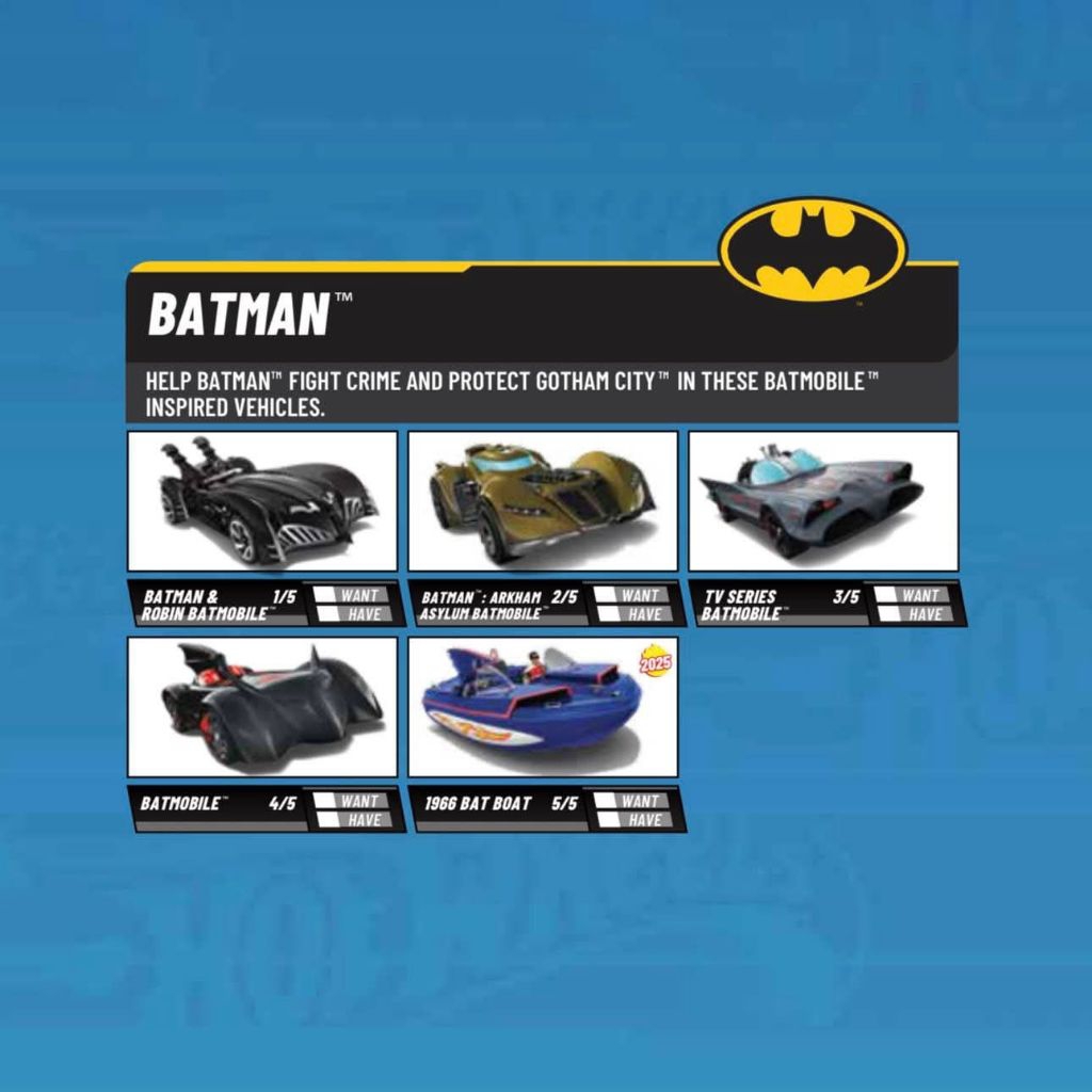 Hotwheels Batman Classic Tv Series New 2025