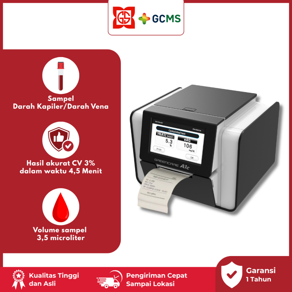 HbA1c Analyzer Greencare I Cek Rata-Rata Glukosa Darah Dalam 3 Bulan