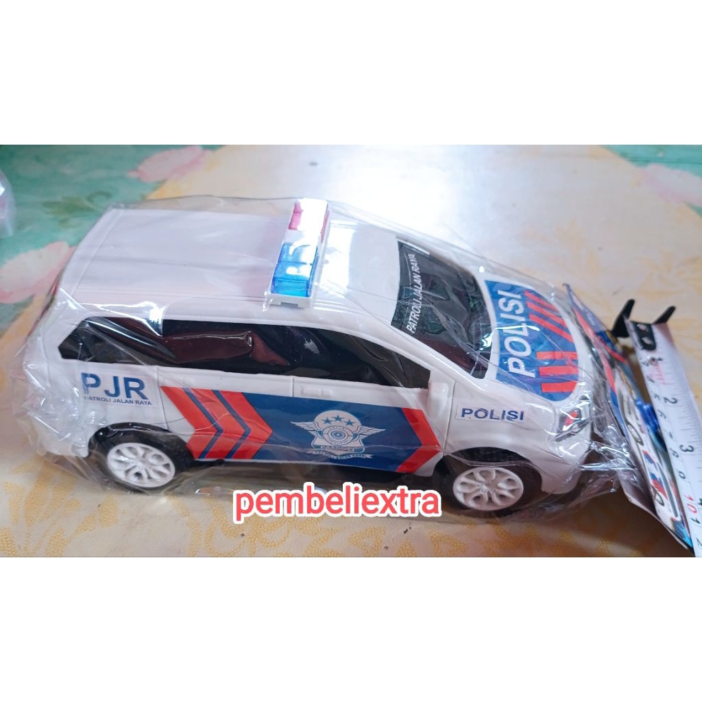 mainan termurah mobil polisi hitam putih