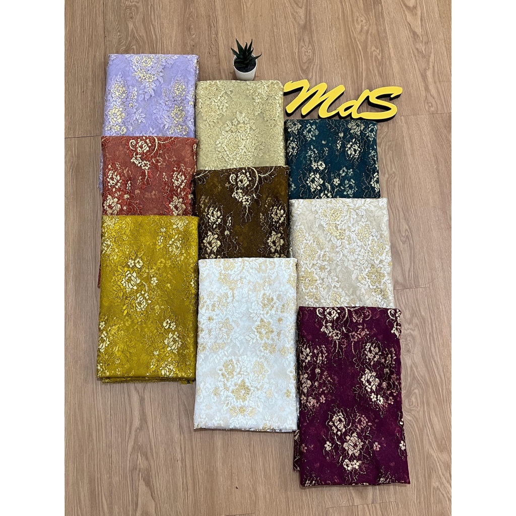 MdS Material Kain Kebaya Metalik Glossy 2 Baju 2,6 x 1,5 meter JMK