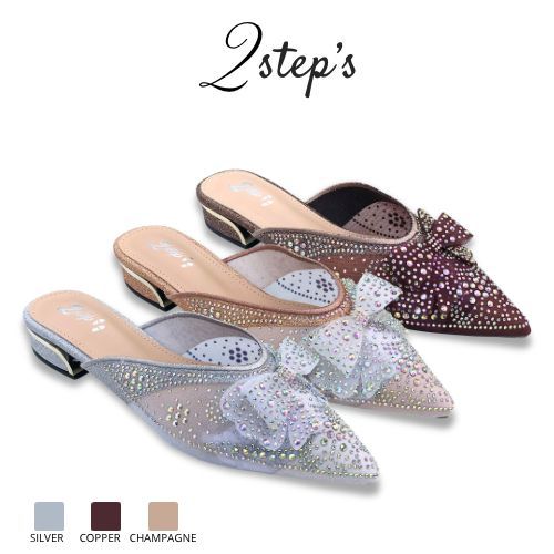 2Step - 6118-734A Sepatu Sandal Pesta Hak Tahu Wanita 2.5cm